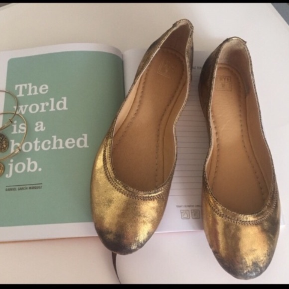 FRYE Metallic Carson Ballet Flats - Picture 2 of 7